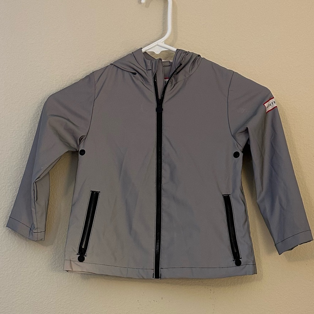 Hunter Gray reflective rain coat
